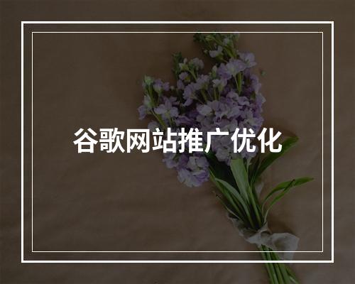 谷歌网站推广优化