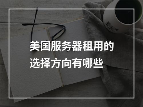 美国服务器租用的选择方向有哪些
