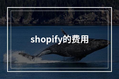 shopify的费用