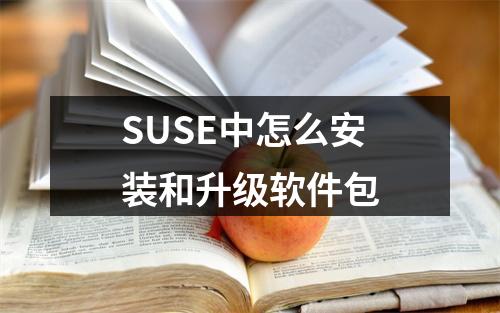 SUSE中怎么安装和升级软件包