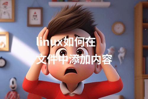 linux如何在文件中添加内容