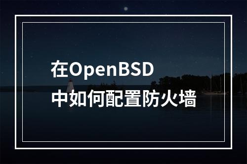 在OpenBSD中如何配置防火墙