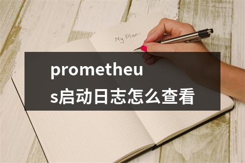 prometheus启动日志怎么查看