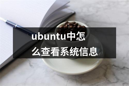 ubuntu中怎么查看系统信息