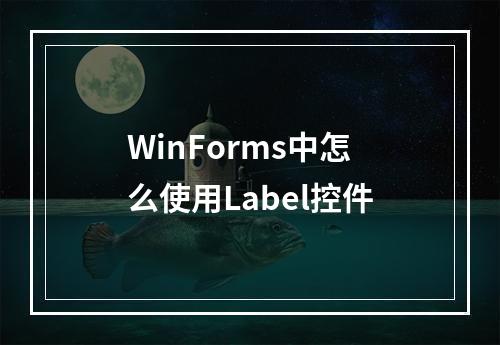 WinForms中怎么使用Label控件
