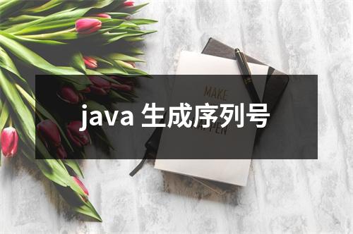 java 生成序列号