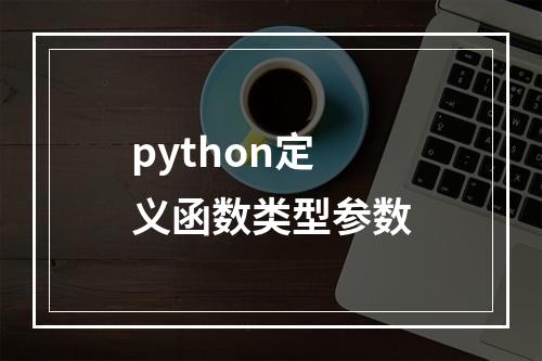 python定义函数类型参数