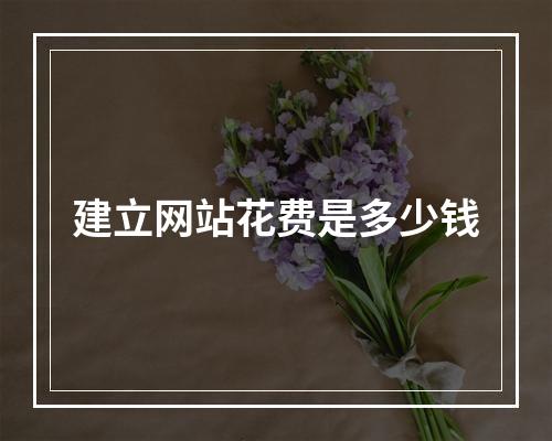 建立网站花费是多少钱