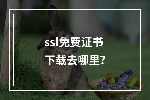 ssl免费证书下载去哪里?