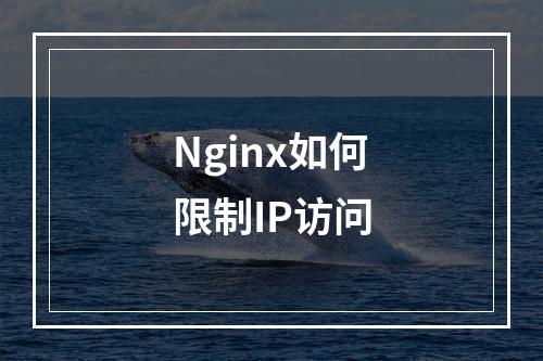 Nginx如何限制IP访问