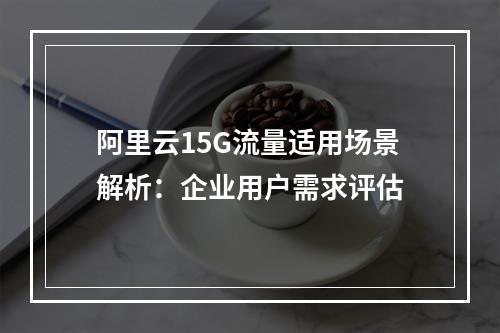 阿里云15G流量适用场景解析：企业用户需求评估