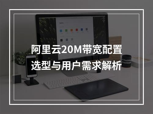阿里云20M带宽配置选型与用户需求解析