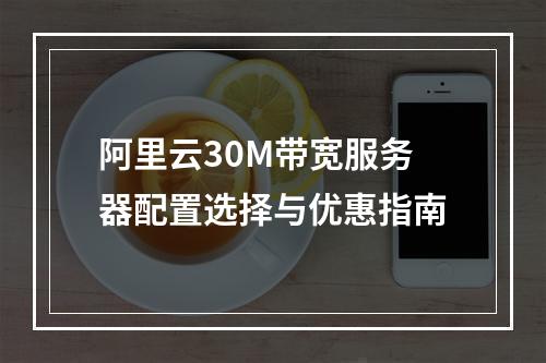 阿里云30M带宽服务器配置选择与优惠指南