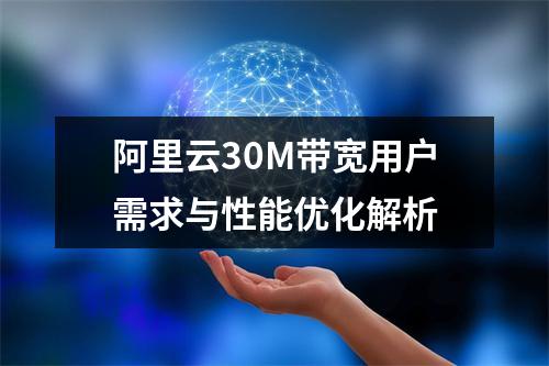 阿里云30M带宽用户需求与性能优化解析