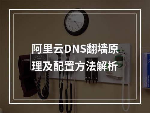 阿里云DNS翻墙原理及配置方法解析