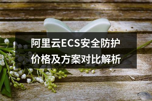 阿里云ECS安全防护价格及方案对比解析