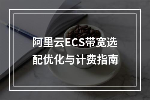 阿里云ECS带宽选配优化与计费指南