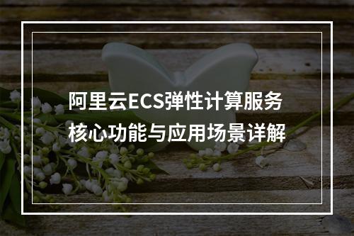 阿里云ECS弹性计算服务核心功能与应用场景详解