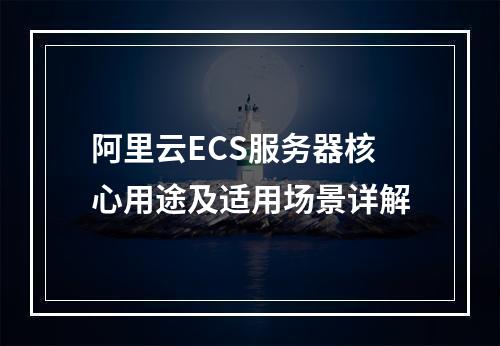 阿里云ECS服务器核心用途及适用场景详解