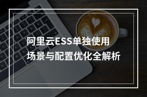 阿里云ESS单独使用场景与配置优化全解析