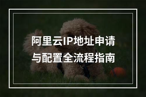 阿里云IP地址申请与配置全流程指南
