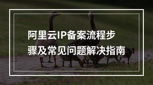 阿里云IP备案流程步骤及常见问题解决指南