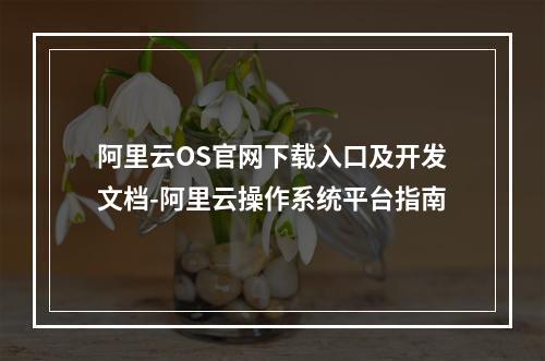 阿里云OS官网下载入口及开发文档-阿里云操作系统平台指南
