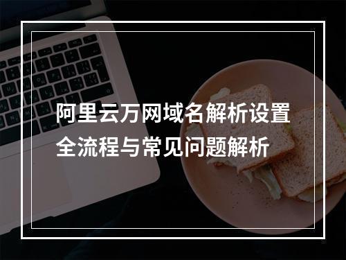 阿里云万网域名解析设置全流程与常见问题解析
