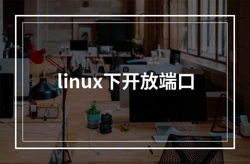 linux下开放端口