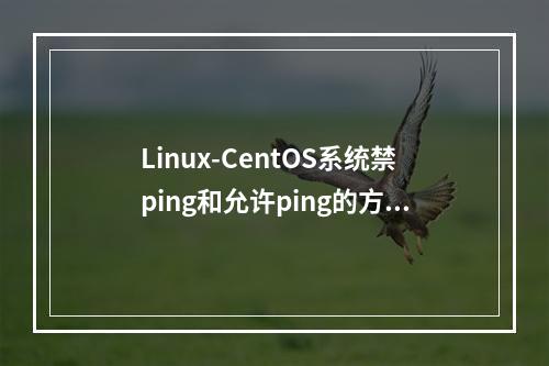 Linux-CentOS系统禁ping和允许ping的方法
