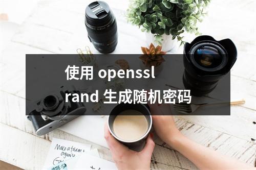 使用 openssl rand 生成随机密码