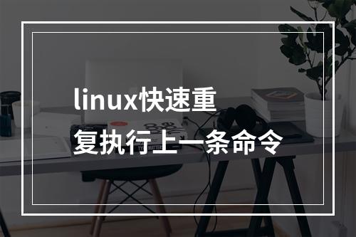 linux快速重复执行上一条命令