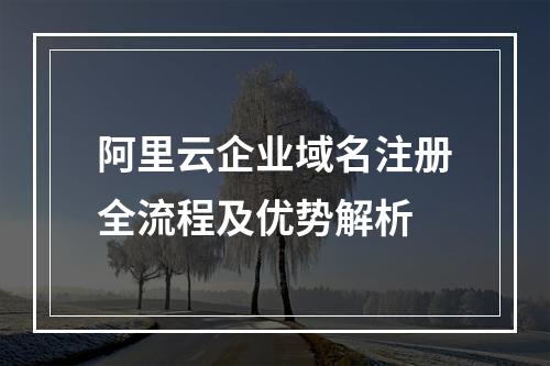 阿里云企业域名注册全流程及优势解析