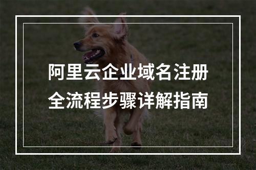 阿里云企业域名注册全流程步骤详解指南