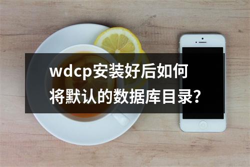 wdcp安装好后如何将默认的数据库目录?