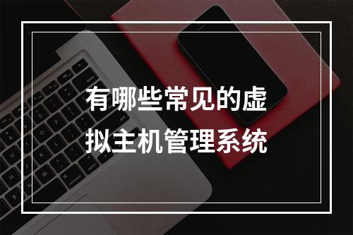 有哪些常见的虚拟主机管理系统