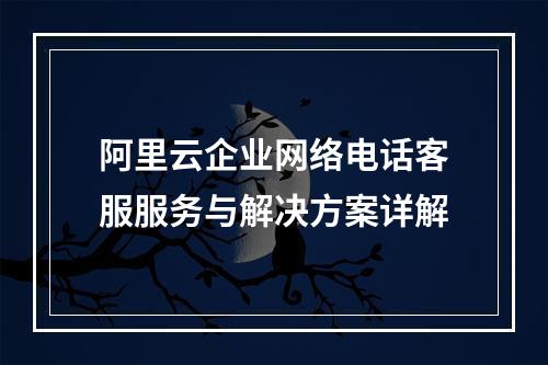 阿里云企业网络电话客服服务与解决方案详解