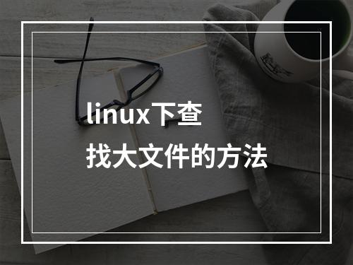 linux下查找大文件的方法
