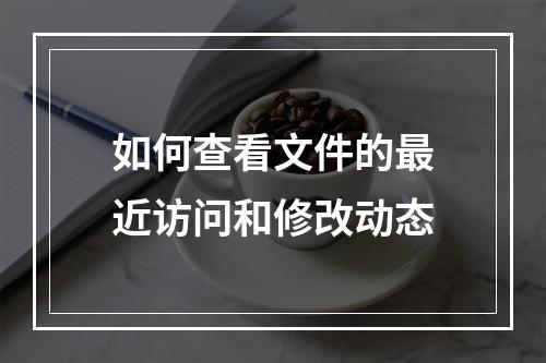 如何查看文件的最近访问和修改动态