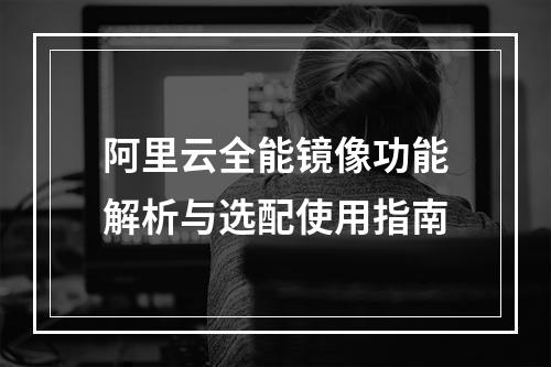阿里云全能镜像功能解析与选配使用指南