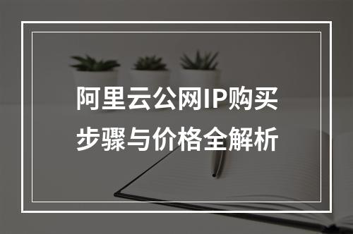 阿里云公网IP购买步骤与价格全解析