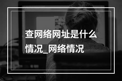查网络网址是什么情况_网络情况