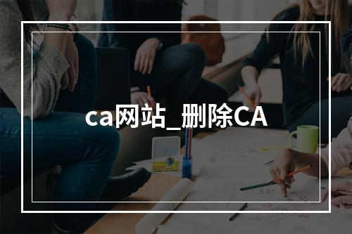ca网站_删除CA