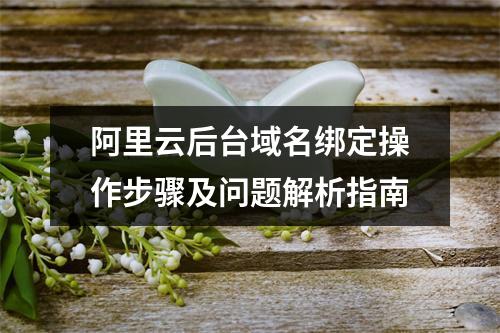 阿里云后台域名绑定操作步骤及问题解析指南