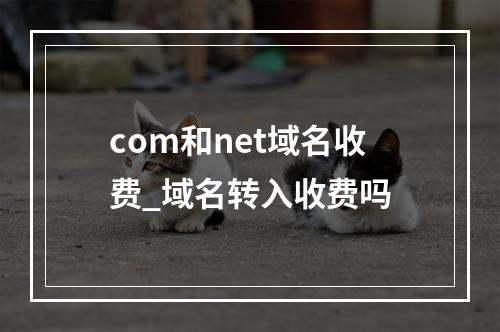 com和net域名收费_域名转入收费吗
