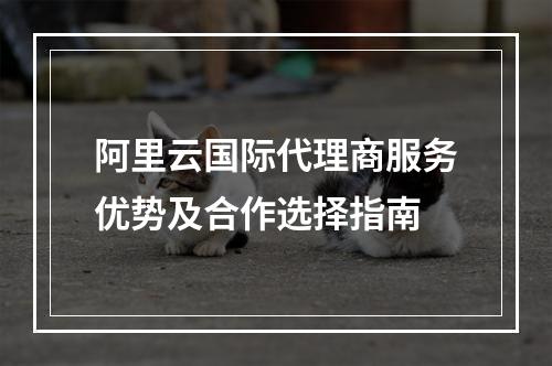阿里云国际代理商服务优势及合作选择指南