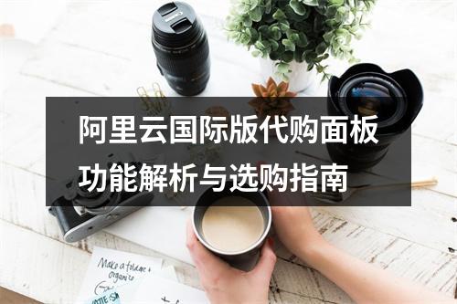 阿里云国际版代购面板功能解析与选购指南