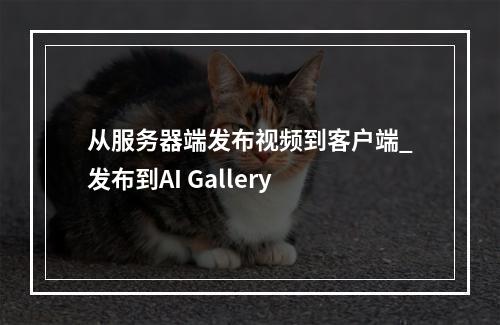 从服务器端发布视频到客户端_发布到AI Gallery