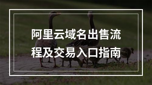 阿里云域名出售流程及交易入口指南