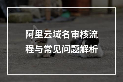 阿里云域名审核流程与常见问题解析